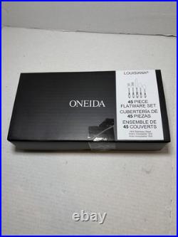 Oneida Louisiana 18/8 Stainless Steel 45pc. Flatware Set