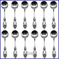 Oneida Louisiana 18/8 Stainless Steel Round Bouillon Spoon (Set of Twelve)