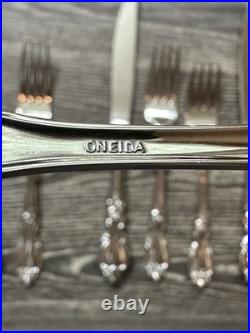 Oneida Louisiana Stainless Flatware Set 42 Pc Service For 8 Vtg USA Canada Oneida Louisiana Stainless Flatware Set 42 Pc Service For 8 Vtg USA Canada