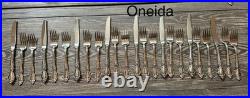 Oneida Louisiana Stainless Flatware Set 42 Pc Service For 8 Vtg USA Canada Oneida Louisiana Stainless Flatware Set 42 Pc Service For 8 Vtg USA Canada