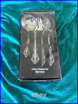 Oneida MICHELANGELO 4 Piece Hostess Set Cube Stainless Flatware New in Box