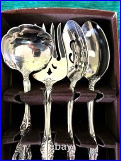 Oneida MICHELANGELO 4 Piece Hostess Set Cube Stainless Flatware New in Box