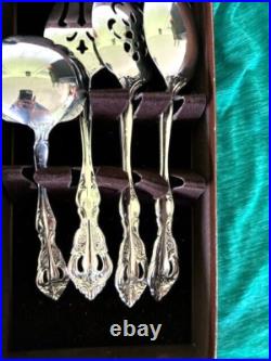 Oneida MICHELANGELO 4 Piece Hostess Set Cube Stainless Flatware New in Box