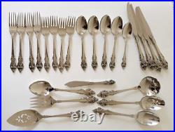 Oneida MICHELANGELO Stainless Flatware 24 PCS includes Some Serving Pieces