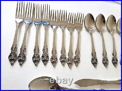 Oneida MICHELANGELO Stainless Flatware 24 PCS includes Some Serving Pieces