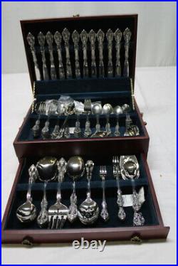 Oneida MICHELANGELO Stainless Flatware Set 117 Piece Service for 12 with Case