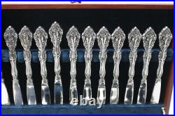 Oneida MICHELANGELO Stainless Flatware Set 117 Piece Service for 12 with Case