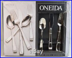 Oneida MODA Flatware 65 piece set Flatware Service for 12, 18/10 Stainless Steel