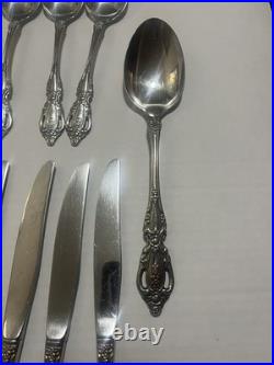 Oneida MONTE CARLO Deluxe Stainless Flatware Lot Of 50 Pieces