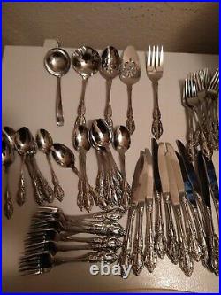 Oneida MONTE CARLO Deluxe Stainless USA Flatware 57 pc including 5 Serving pcs