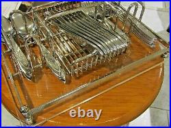 Oneida MY ROSE 46 Pc Stainless Flatware Set Service for 8 with BUFFET CADDY