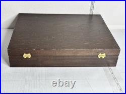 Oneida Mansion Hall Distinction Deluxe Stainless Flatware 67 Pc Set Wood Chest