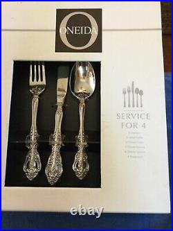 Oneida Michelangel TWO boxes Flatware sets for 4 five pc. Place settings for 8