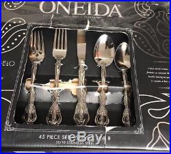 Oneida Michelangelo 45-Piece Flatware Set Service for 8 18/10 stainless steel