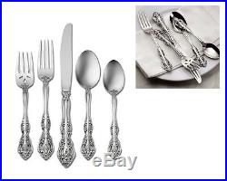 Oneida Michelangelo Service for 8 with Servers 18/10 Stainless Flatware Set