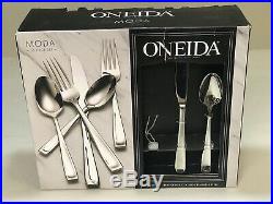 Oneida Moda 65 Piece Fine Flatware Set, Service for 12 New Open Box