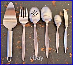 Oneida Modern MCM New STAINLESS 66 Piece Lot of Stainless Flatware Very Nice Set
