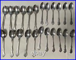 Oneida Morning Blossom Profile Stainless 64 Piece Burnished Handle Flatware