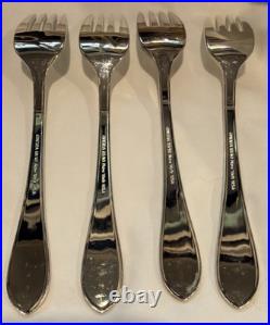 Oneida NEW YORK pattern Stainless 18/10, 5 Dinner Forks, 5 Spoons, 4 salad forks
