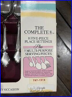 Oneida Northland Glissade 45 Piece Complete Service For 8 Stainless Flatware NIB