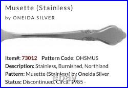 Oneida Northland MUSETTE OHSMUS Stainless Flatware 70 piece NEW OLD STOCK LOOK