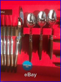 Oneida Northland Nappa Valley Stainless Flatware Set 70 Pieces Vintage in Chest