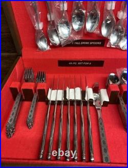 Oneida Northland San Francisco Stainless Flatware 70pc Service 8 Chest