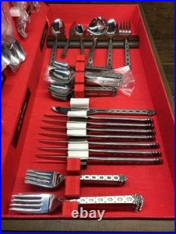 Oneida Northland San Francisco Stainless Flatware 70pc Service 8 Chest