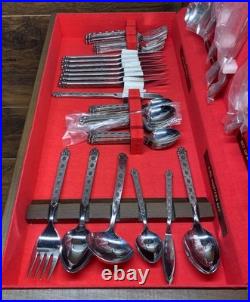Oneida Northland San Francisco Stainless Flatware 70pc Service 8 Chest