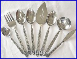 Oneida Northland San Francisco Stainless Flatware Set 59 Pc Japan Black