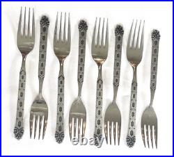 Oneida Northland San Francisco Stainless Flatware Set 59 Pc Japan Black