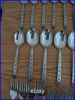 Oneida / Northland San Francisco Vintage 60 Pc. Stainless Flatware Made In Japan