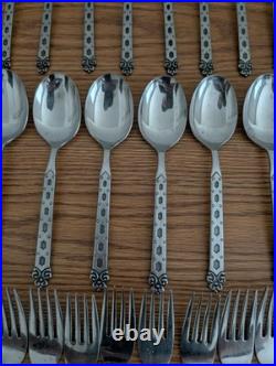 Oneida / Northland San Francisco Vintage 60 Pc. Stainless Flatware Made In Japan