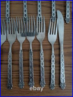 Oneida / Northland San Francisco Vintage 60 Pc. Stainless Flatware Made In Japan