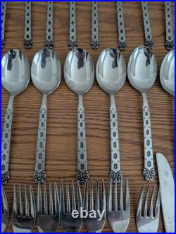 Oneida / Northland San Francisco Vintage 60 Pc. Stainless Flatware Made In Japan