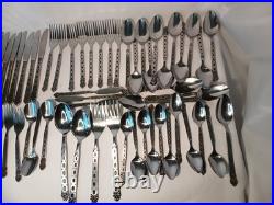 Oneida Northland San Francisco Vintage 67 Piece Stainless Steel Flatware Set