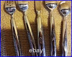 Oneida OBELUS complete stainless flatware set 5-pcs brand new