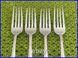 Oneida OTTAWA Stainless 4 Dinner Forks Glossy 18/10 China Flatware E54VG
