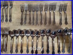 Oneida Oneidacraft Deluxe Stainless CHATEAU 12 plc settings BUNDLE 90 pieces