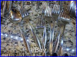 Oneida Oneidacraft Deluxe Textura 53 Piece Flatware Set Spoons Forks Many Extras