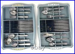 Oneida Oneidacraft LASTING ROSE Stainless Flatware Set 109pc Vintage set