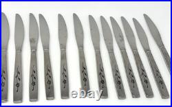 Oneida Oneidacraft LASTING ROSE Stainless Flatware Set 109pc Vintage set