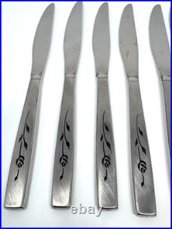 Oneida Oneidacraft LASTING ROSE Stainless Flatware Set 109pc Vintage set Oneida Oneidacraft LASTING ROSE Stainless Flatware Set 109pc Vintage set