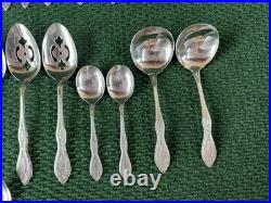 Oneida Oneidaware ANTHEM Stainless Flatware Spoon Fork Knife Serving 82 Pcs