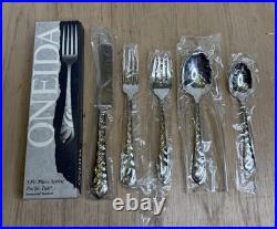 Oneida Pacific Tide 5 Pc Place Setting 18/8 Stainless Flatware 1992 New USA