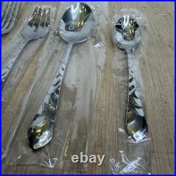 Oneida Pacific Tide 5 Pc Place Setting 18/8 Stainless Flatware 1992 New USA