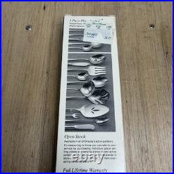 Oneida Pacific Tide 5 Pc Place Setting 18/8 Stainless Flatware 1992 New USA