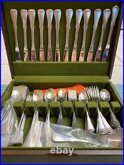 Oneida Patrick Henry Community stainless Satin flatware 163 pieces Excellent