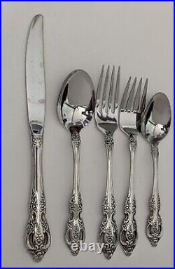 Oneida Pembrooke Renoir Stainless Steel Flatware Lot Spoons Forks Knives 44p