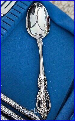 Oneida Pembrooke Renoir Stainless Steel Flatware Lot Spoons Forks Knives 44p